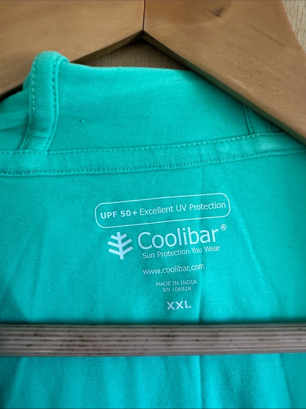 Coolibar Women's Long Sleeve Swim Cover-Up - Mint - Picture 2 of 4